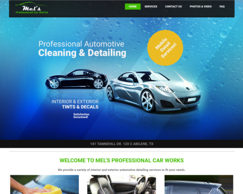 Full Service Website For An Automotive Detailing Company.